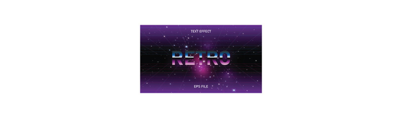 text effect retro