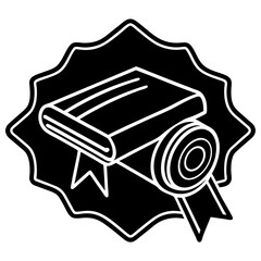 Diploma Seal Icon - Graduation Certificate, Academic Achievement, Degree Symbol