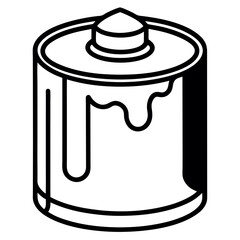Paint Can with Drip Vector Illustration