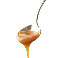 Honey with honeycomb and wooden spoon