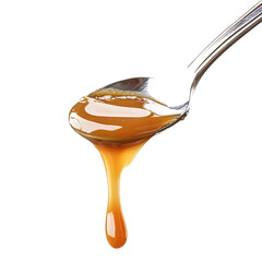 Honey with honeycomb and wooden spoon