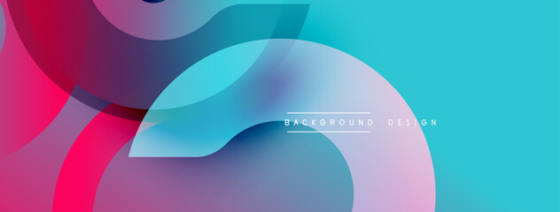 Abstract fluid shapes, vibrant colors blend. Modern design, smooth gradients create dynamic composition. Background feels energetic, fresh.