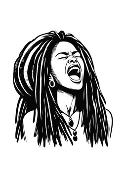 Rastagirl singer for print