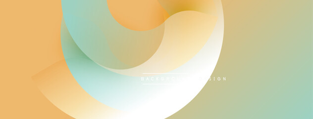 Abstract flowing shapes, pastel colors create modern background. Soft gradients, smooth curves define design elements.