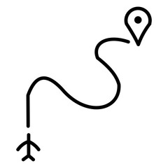 Itinerary line icon