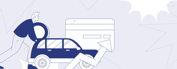 Buy insurance for car flat character vector concept operation illustration  © Lyn Lee