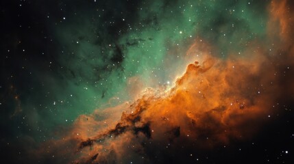 Fototapeta premium Vibrant Nebula in Outer Space with Colorful Gas Clouds