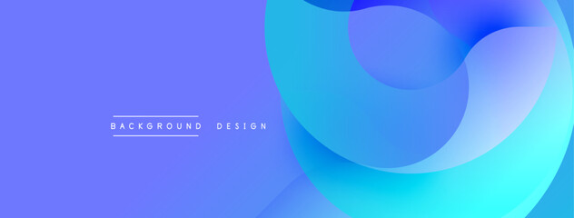 Abstract fluid shapes, vibrant blue hues, smooth gradients create modern background design. Minimalist aesthetic, calming visual experience.
