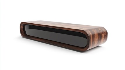 Modern wooden TV stand with sleek design