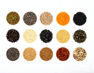 various kinds of lentils