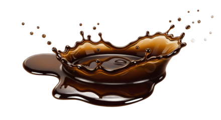 Decadent dark liquid splash against black