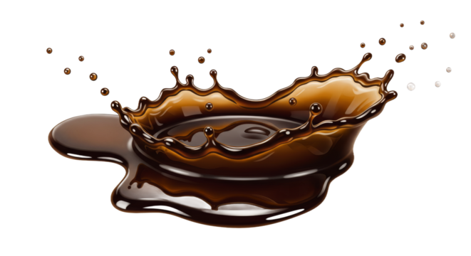 Decadent dark liquid splash against black