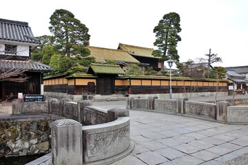 Cityscape at Kurashiki Bikan Historical Quarter (old town) in Japan
