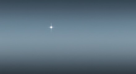 Star Shining in the Night Sky with Soft Gradient Background