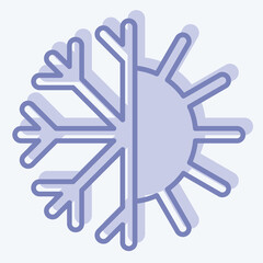 Icon Thermoregulation. related to Bedding symbol. two tone style. design editable