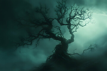 Whimsical Tree with Twisting Branches for Fantasy Themes