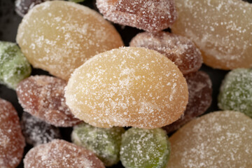 カラフルな甘納豆のクローズアップ