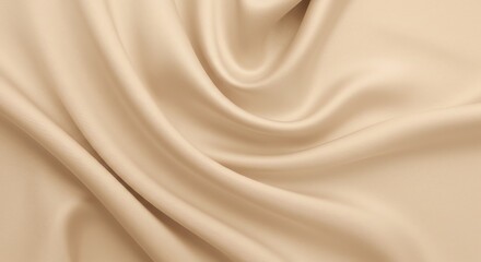 Obraz premium Beige Fabric Draping Softly with Gentle Folds and Smooth Texture