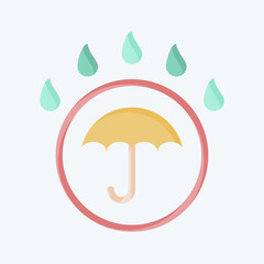 Icon Waterproof. related to Bedding symbol. flat style. design editable