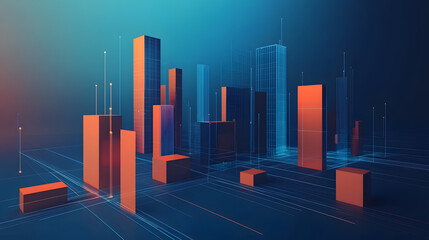 Fototapeta premium business, graph, chart, technology, data, heart, abstract, blue, computer, medical, digital, stock, finance, heartbeat, monitor, market, wave, illustration, pulse, line, money, trading, concept, diagr