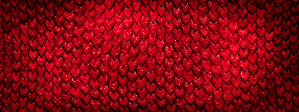 ざらざらした質感の赤い鱗の抽象的な背景