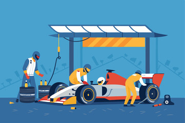 -vector-scene-of-pit-stop-chaos--racing-car-under-.eps