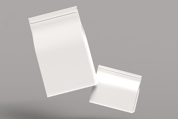 Minimalist Flying Coffee Packaging Mockup 3D Render
