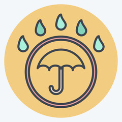 Icon Waterproof. related to Bedding symbol. color mate style. design editable