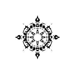 Abstract Geometric Mandala: Modern, Monochromatic Design