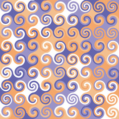 Purple and Orange kaleidoscope with beautiful geometric patterns / 紫とオレンジの万華鏡 美しい幾何学模様