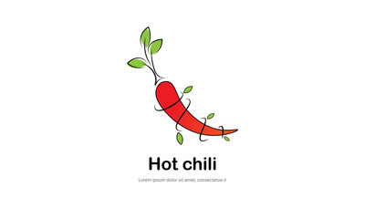 Bold red chili with vines symbolizing extreme spice and plant-based power