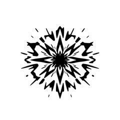 Obraz premium Abstract Black Starburst Design on White Background