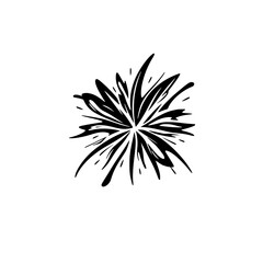 Fototapeta premium Ink Splash Abstract Design on White, Black & White Graphic, Modern Art