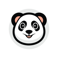 Panda Head Cute Chubby Mascot Icon