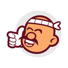 Japanese Man Food Mascot Icon