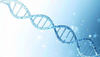 Medical DNA Strand over Digital Background
