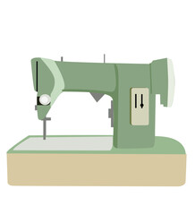 Sewing machine vector illustration. Electric sewing machine icon