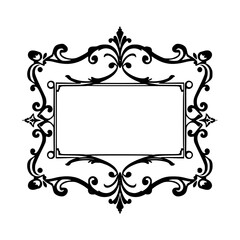 Elegant Black and White Ornamental Frame Design