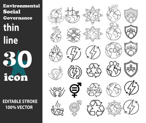 Environmental icons, line drawings, eco-friendly symbols, recycling logos, energy-saving lightbulbs, green leaves, Earth globes, water droplets, lightning bolts, sustainability emblems, thin outlines,