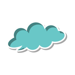 blue cloud speech bubble illustration