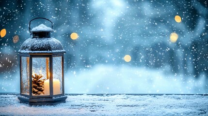 Winter Wonderland: Lantern in the Snow
