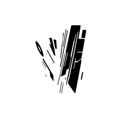 Abstract Geometric Composition in Black and White