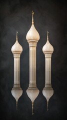 Obraz premium Elegant decorative towers showcasing intricate design and craftsmanship.