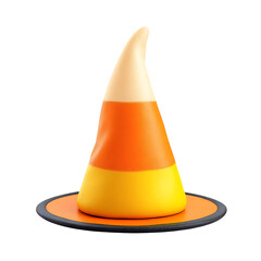 Candy corn traffic cone for Halloween