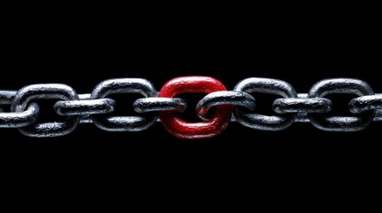 Obraz premium Concept of a weak link in a network or connection system