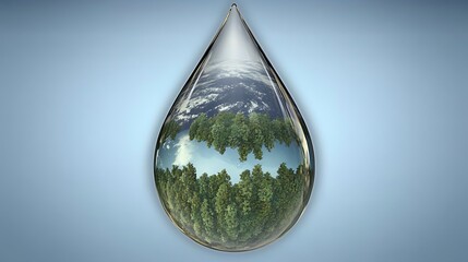 Abstract water drop graphic