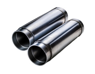 Fototapeta premium High-Quality Stainless Steel Exhaust Pipes for Automotive Performance and Durability on transparent background