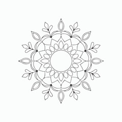 Intricate Mandala Drawing round ornamental round lace pattern