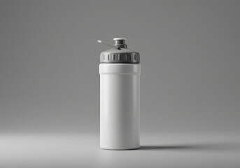 Minimalist presentation of a reusable water bottle perfect for fitness campaigns