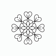 abstract floral background. Geometric Mandala Drawing